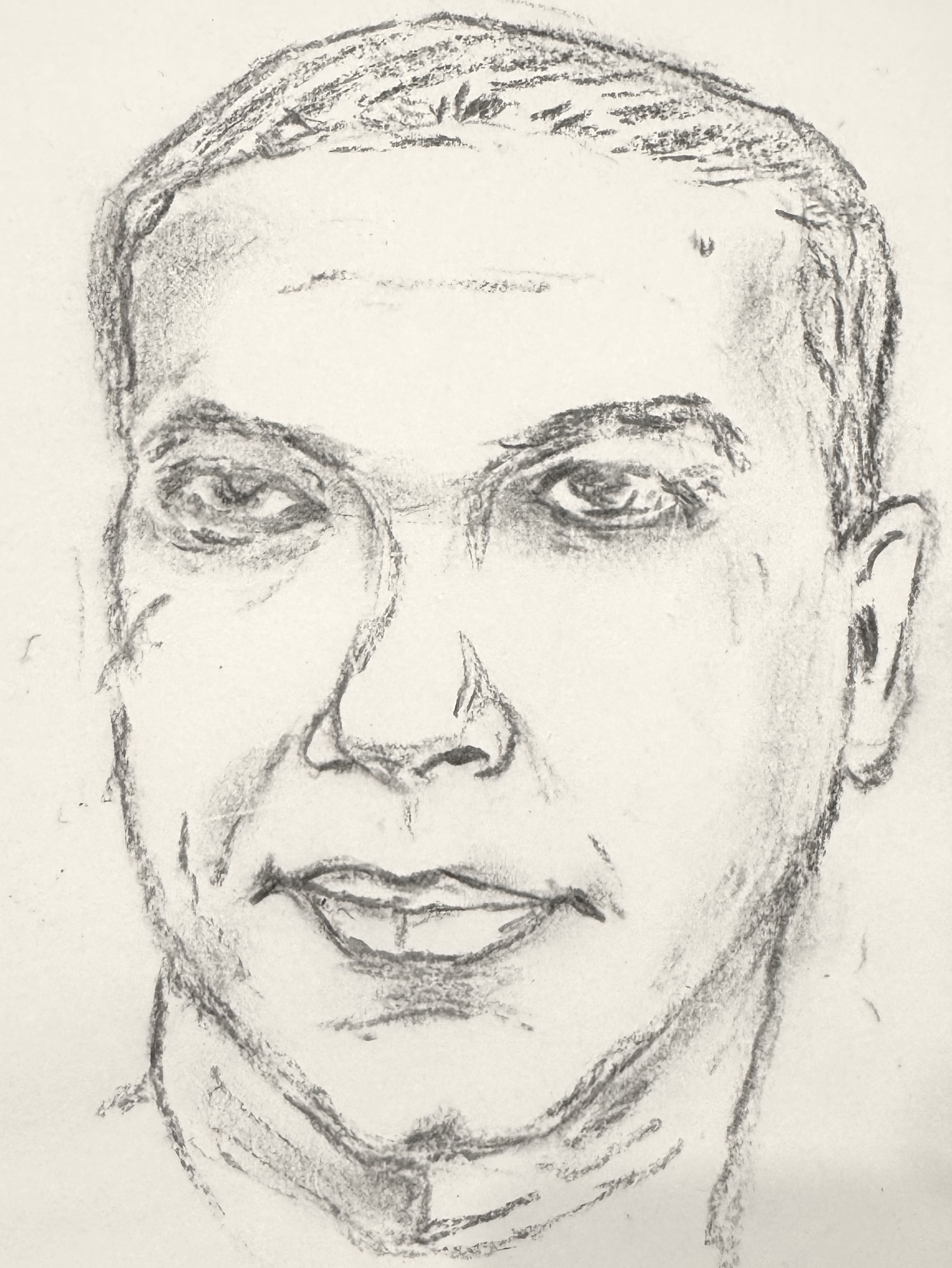 Charcoal portrait of Vivek Sharma